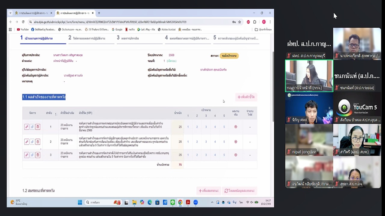 title - เข้าร่วมรับฟังการชี้แจงการสร้างความรู้ความเข้าใจ หลักเกณฑ์ และวิธีการประเมินผลการปฏิบัติงานของพนักงานราชการทั่วไป ในสังกัด ส.ป.ก. ผ่านสื่ออิเล็กทรอนิกส์ (ผ่านระบบออนไลน์ Zoom Meeting)